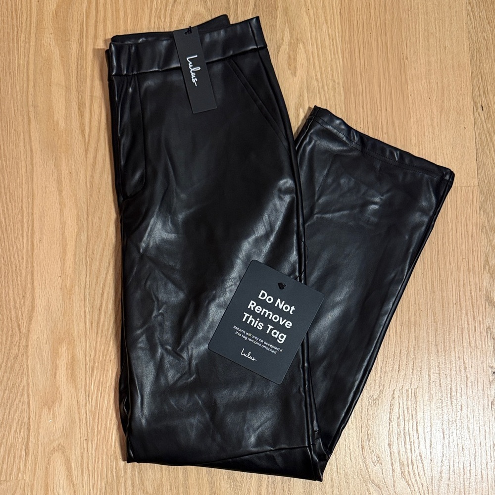 Lulus Black Vegan Leather Pants